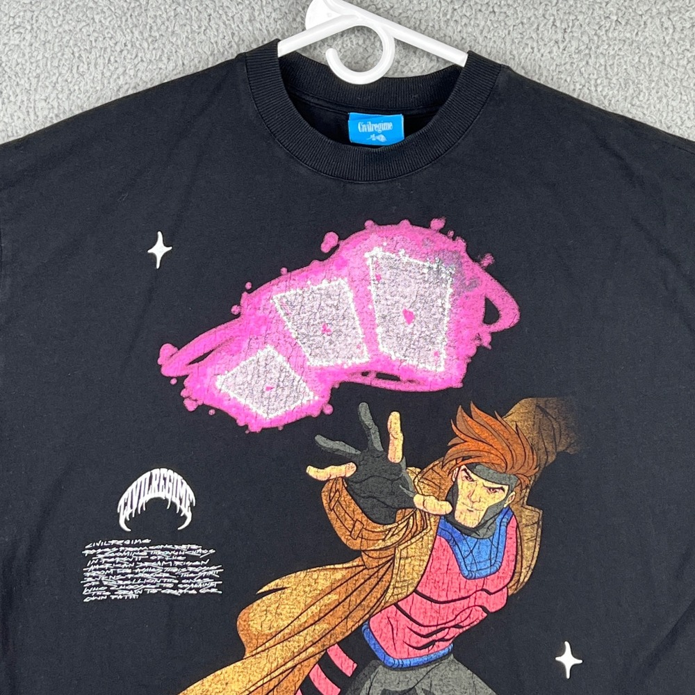 Civil Regime X-Men Gambit T-Shirt Mens Large Marvel Double Sided Graphic Print - Picture 2 of 16